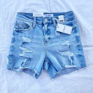 Judy Blue High Waist Distressed Shorts
